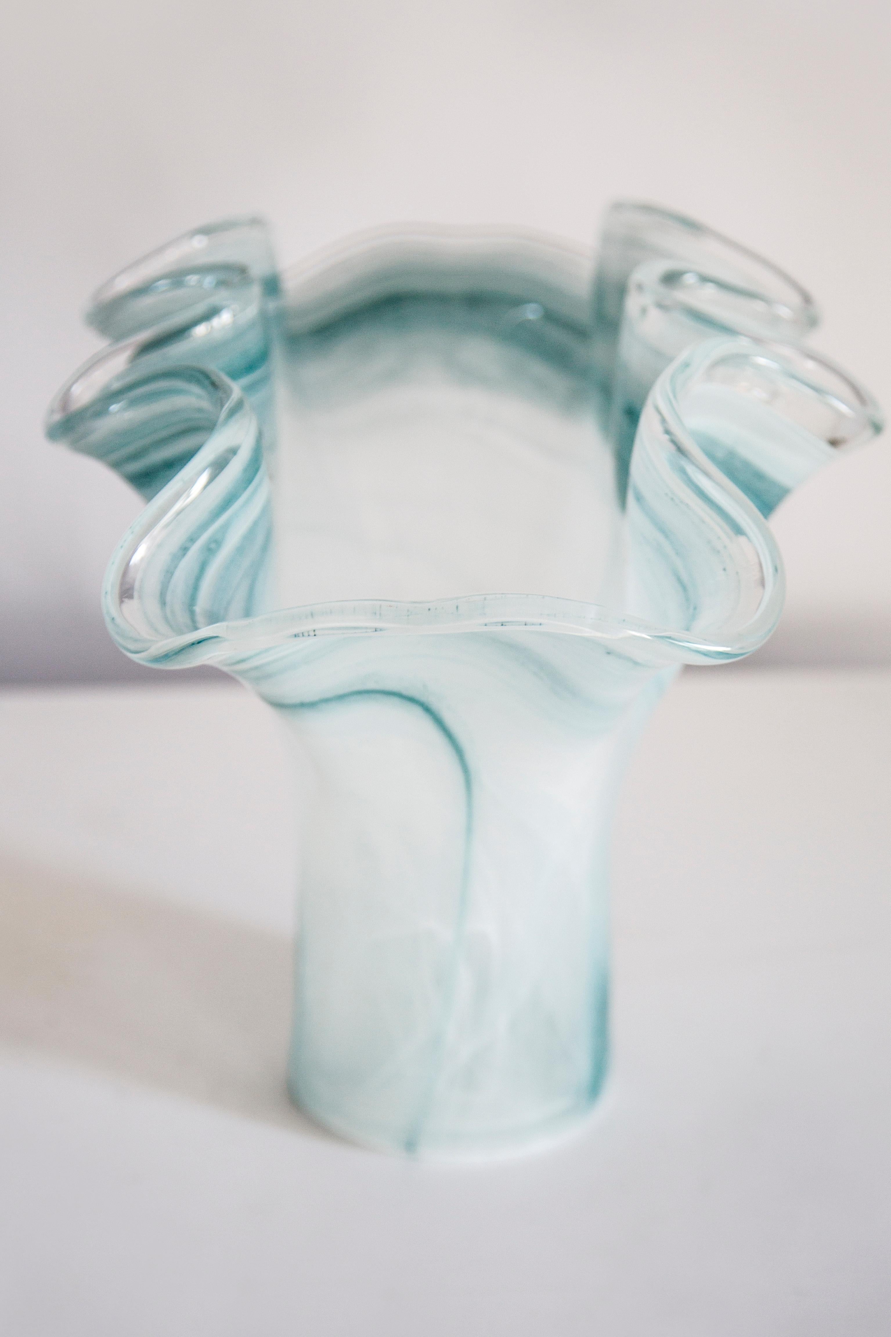 Vaso di vetro di Murano di metà secolo Acqua Blue Big, Italia, anni 2000 In condizioni ottime a 05-080 Hornowek, PL