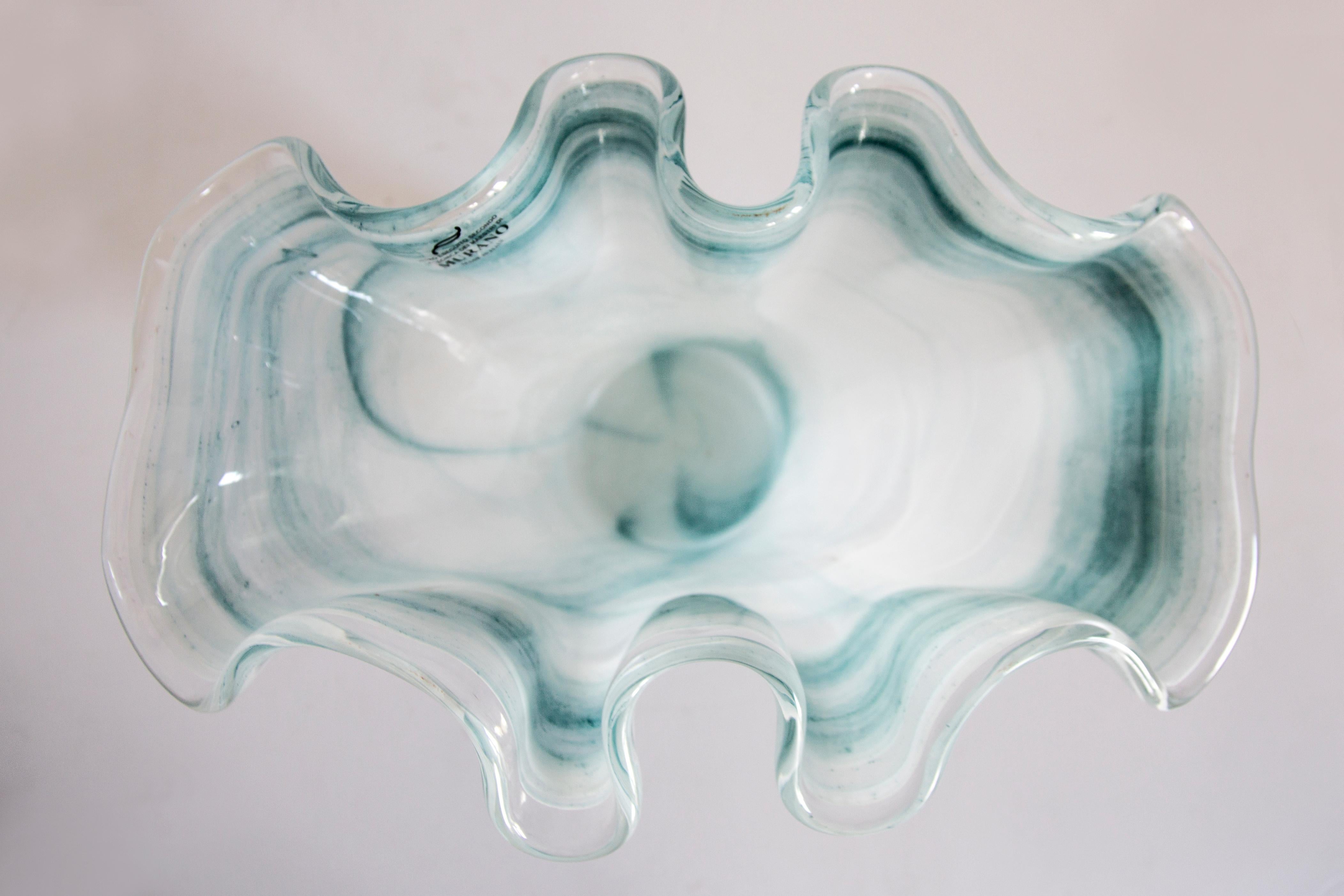 XX secolo Vaso di vetro di Murano di metà secolo Acqua Blue Big, Italia, anni 2000