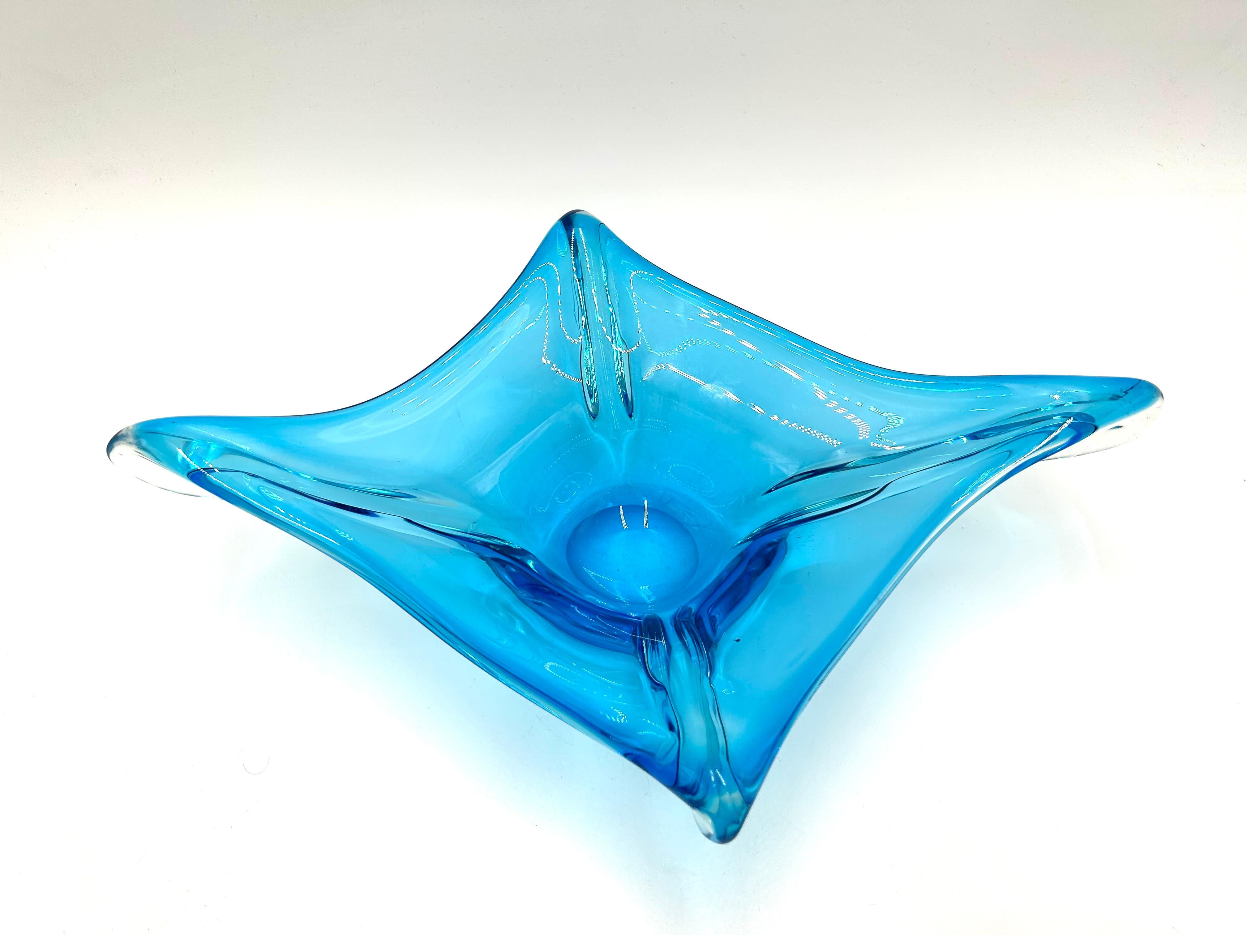 Mid-20th Century Midcentury Vintage Artistic Blue Bowl For Sale