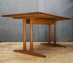 Midcentury Vintage Borge Mogensen FDB Oak, Beech and Teak Dining Work Table