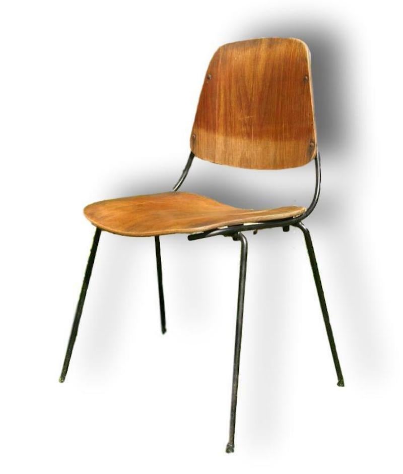 Mid-20th Century Mid-Century Vintage Chair Design Augusto Bozzi for Saporiti, 1950s For Sale