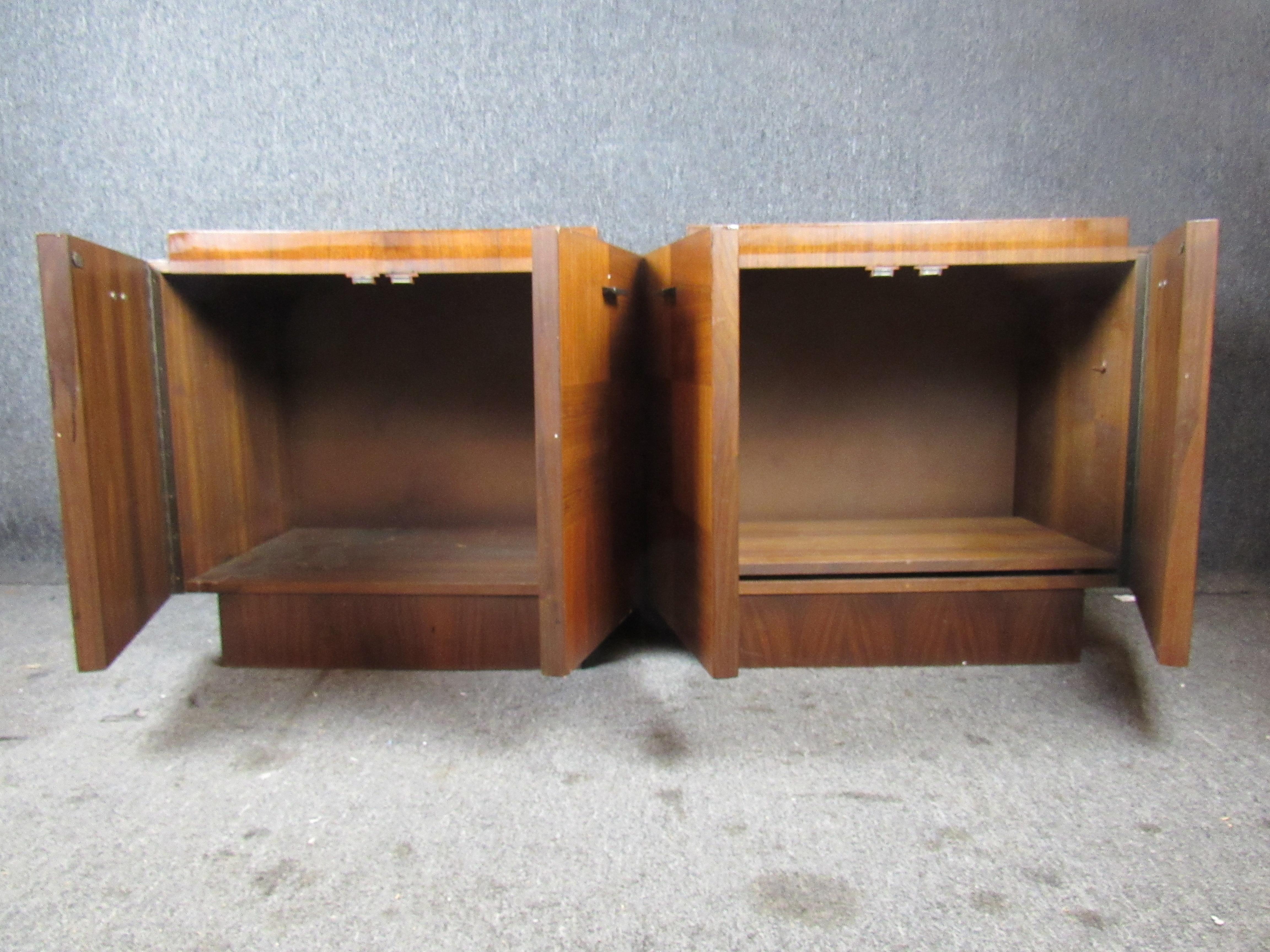 Midcentury Vintage Checkerboard Nightstands by Tabago Canada 2