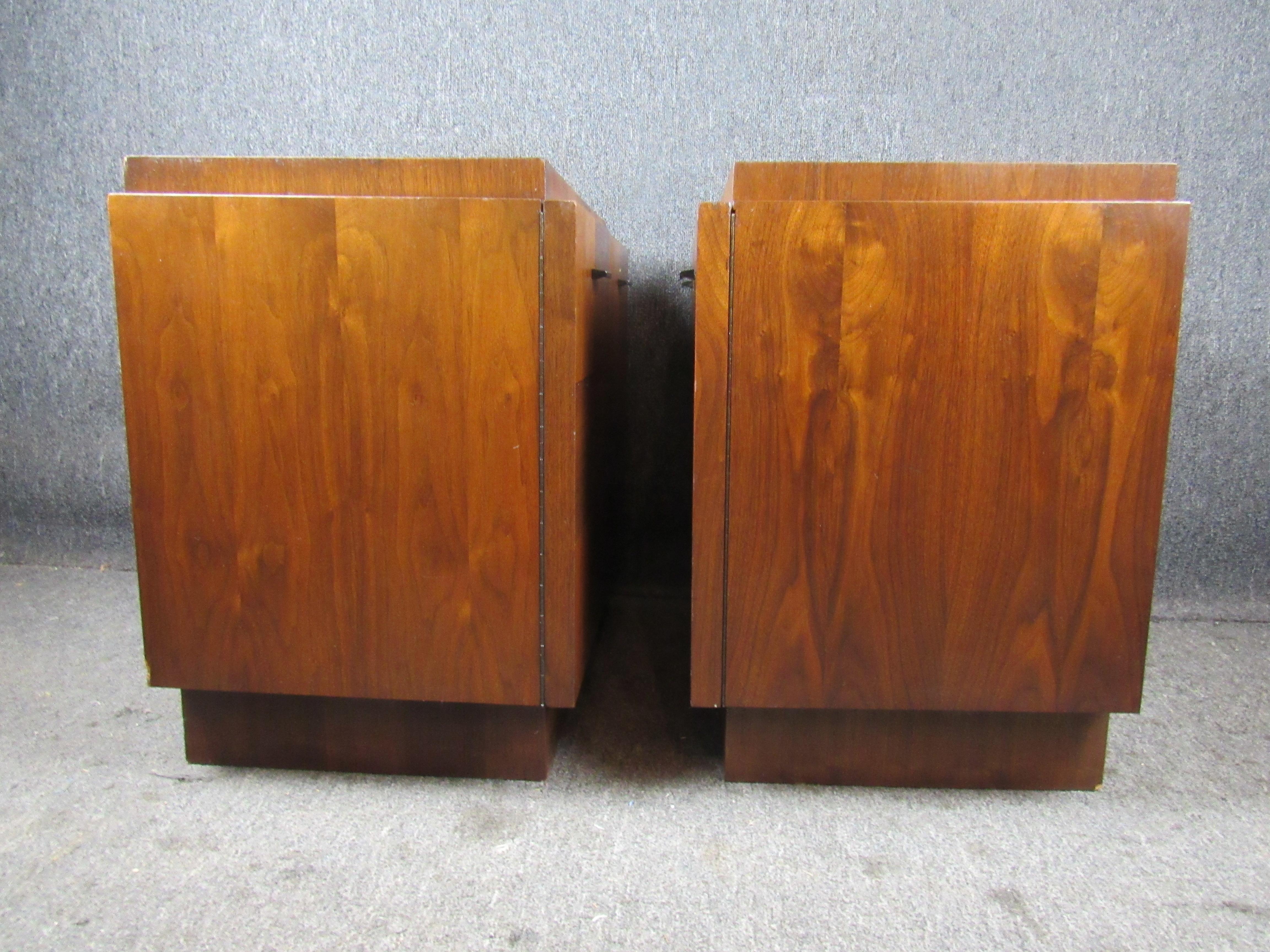 Veneer Midcentury Vintage Checkerboard Nightstands by Tabago Canada