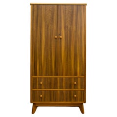 Midcentury Used Compact Walnut Wardrobe from Morris of Glasgow, 1950s