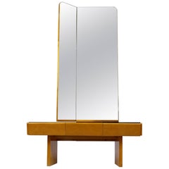 Midcentury Vintage Dressing Table and Mirror Set, 1960s
