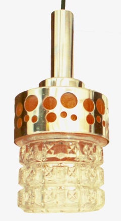 Midcentury Vintage Dutch Orange Shade Hanging Pendant Light, 1965