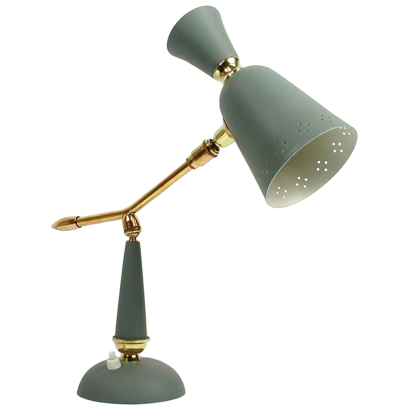 Lampe de bureau française vintage du milieu du siècle dernier, années 1950