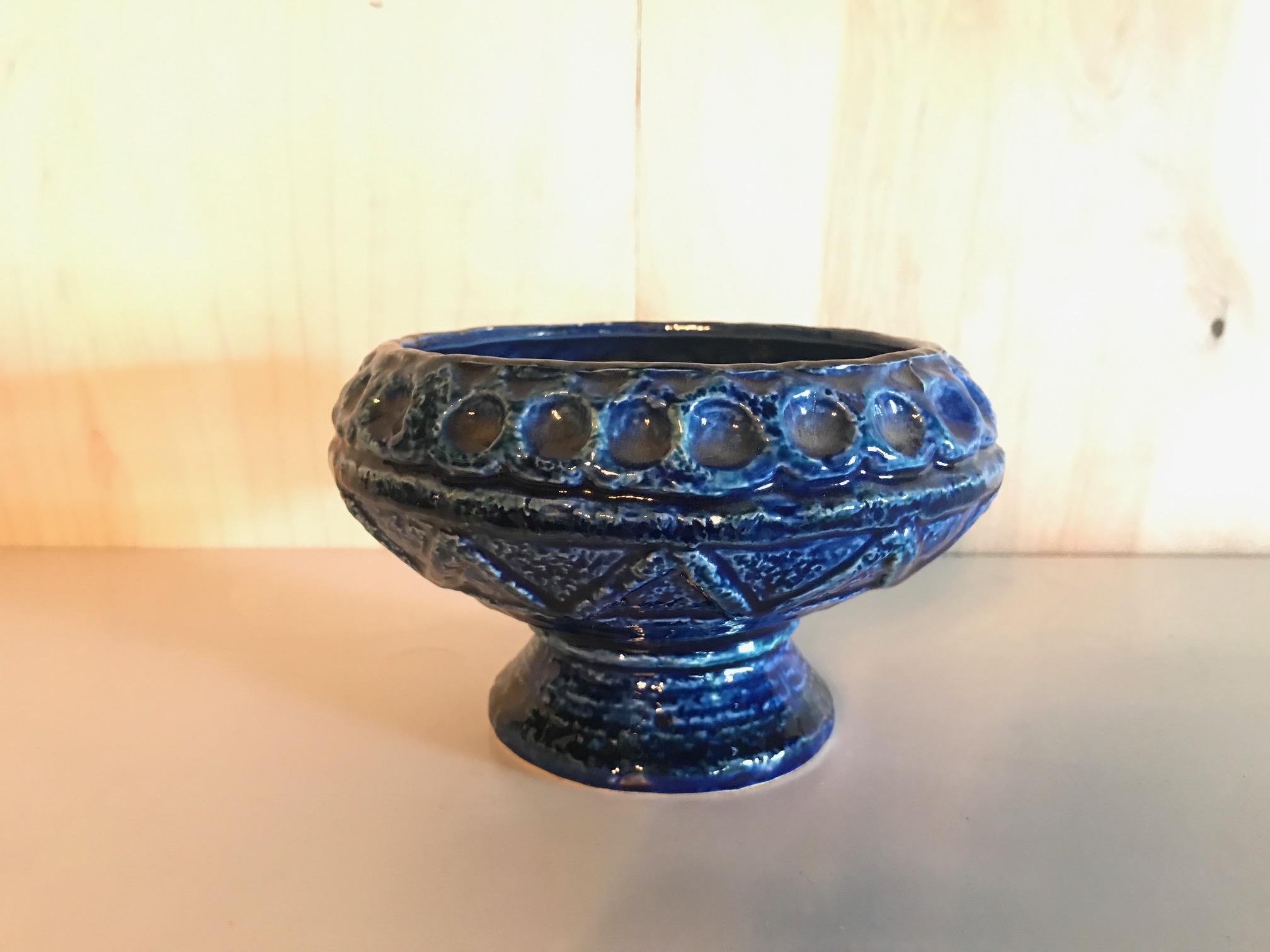 Mid-20th Century Midcentury Vintage Glazed Ceramic Bowl Pot Pottery Art