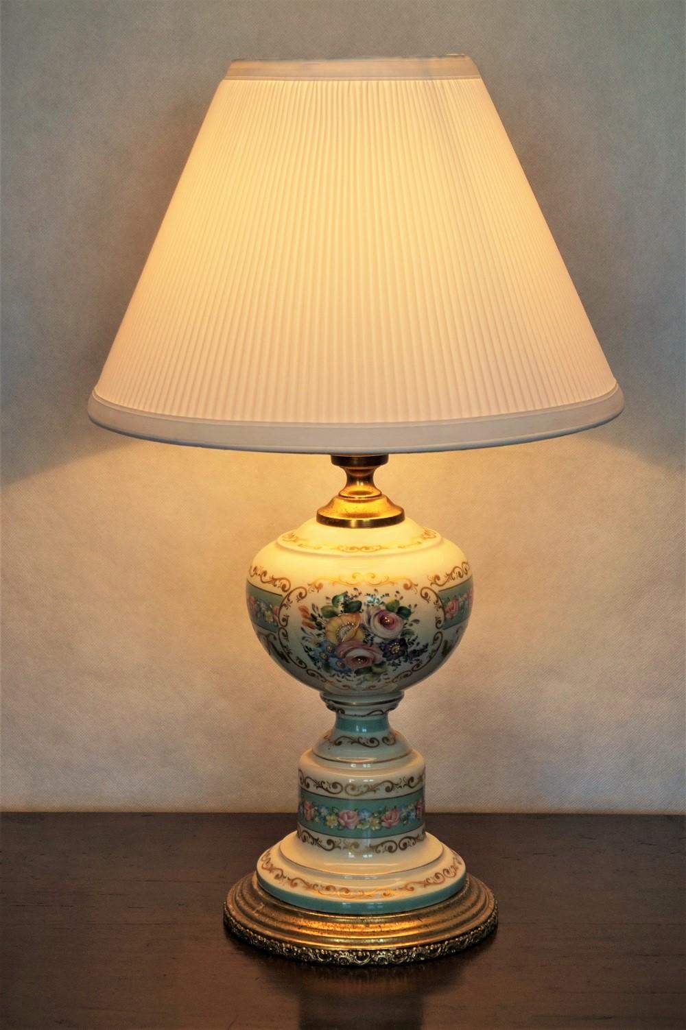 Français Lampe de table Art Déco peinte à la main par Ace Decor De Paris