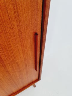 Midcentury vintage Highboard  teak danish cabinet book case, 1960s