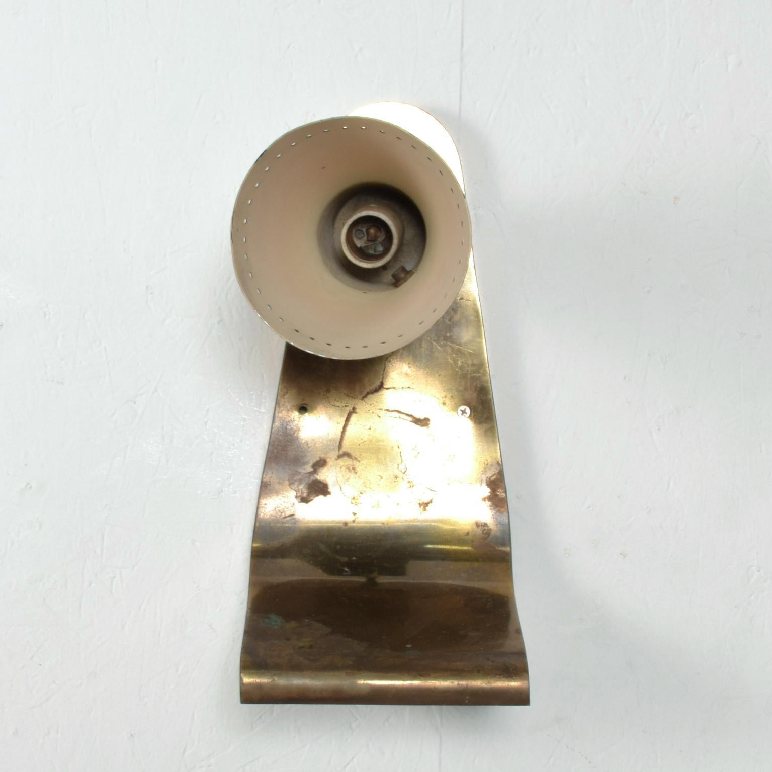 1960s Modern Black Brass Wall Sconce Style Stilnovo Italy 2