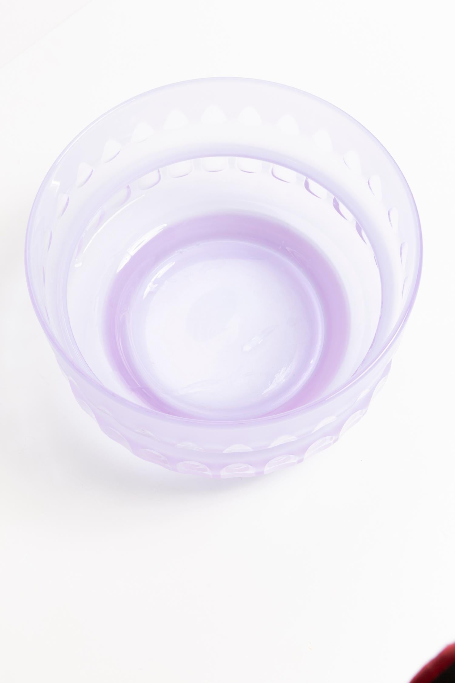 Midcentury Vintage Purple Decorative Glass Plate, Italy, 1960s For Sale 4