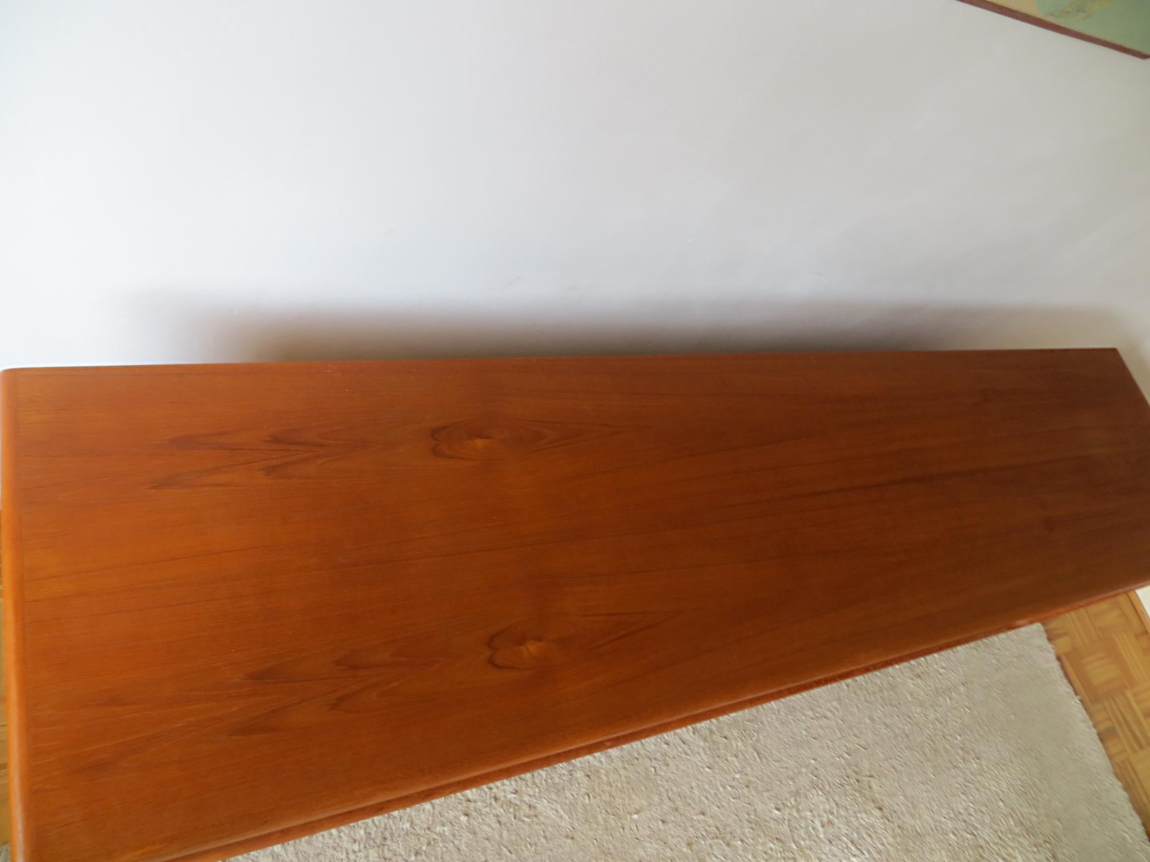 Midcentury Vintage Sideboard by Dyrlund in Solid Teak and Excess Length, 1960s 1