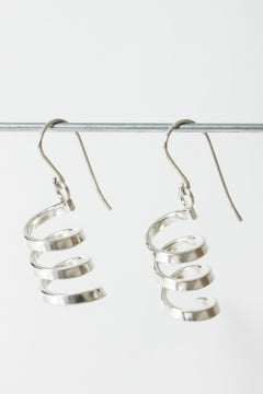 Midcentury Vintage silver earrings by Cecilia Johansson, Sweden, 1970s