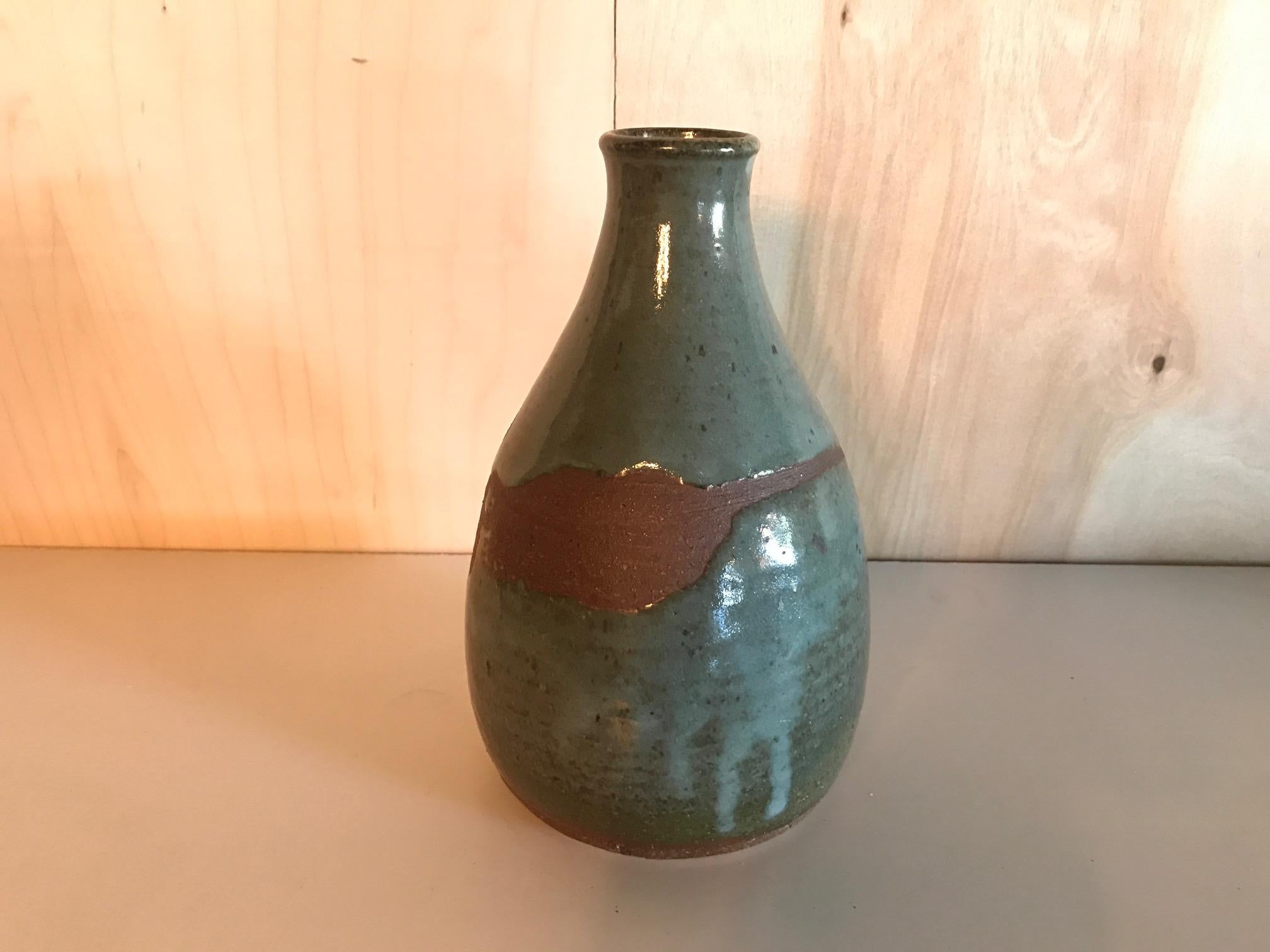 Midcentury vintage studio ceramic weed pot pottery art vase. Great condition.