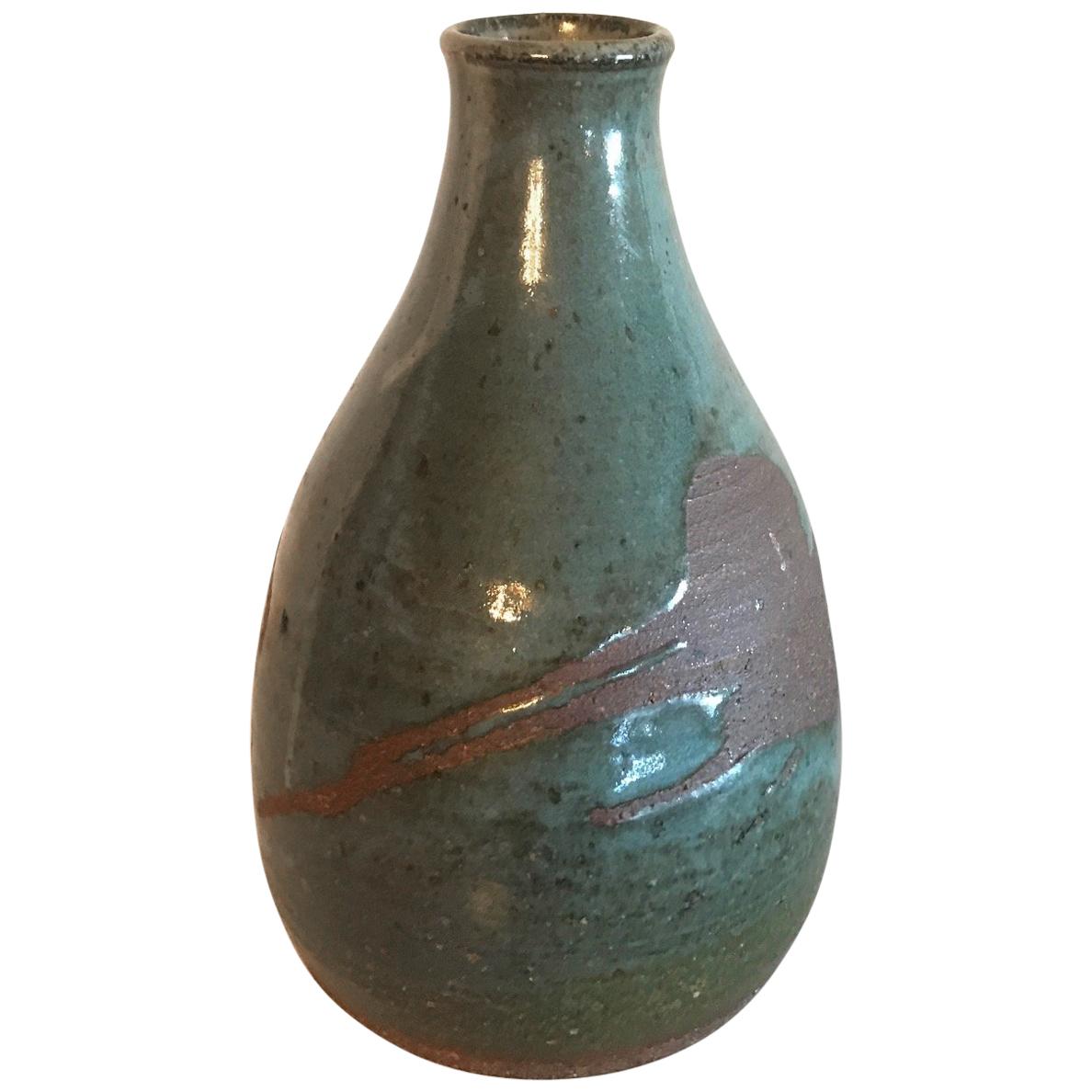 Midcentury Vintage Studio Ceramic Weed Pot Pottery Art Vase