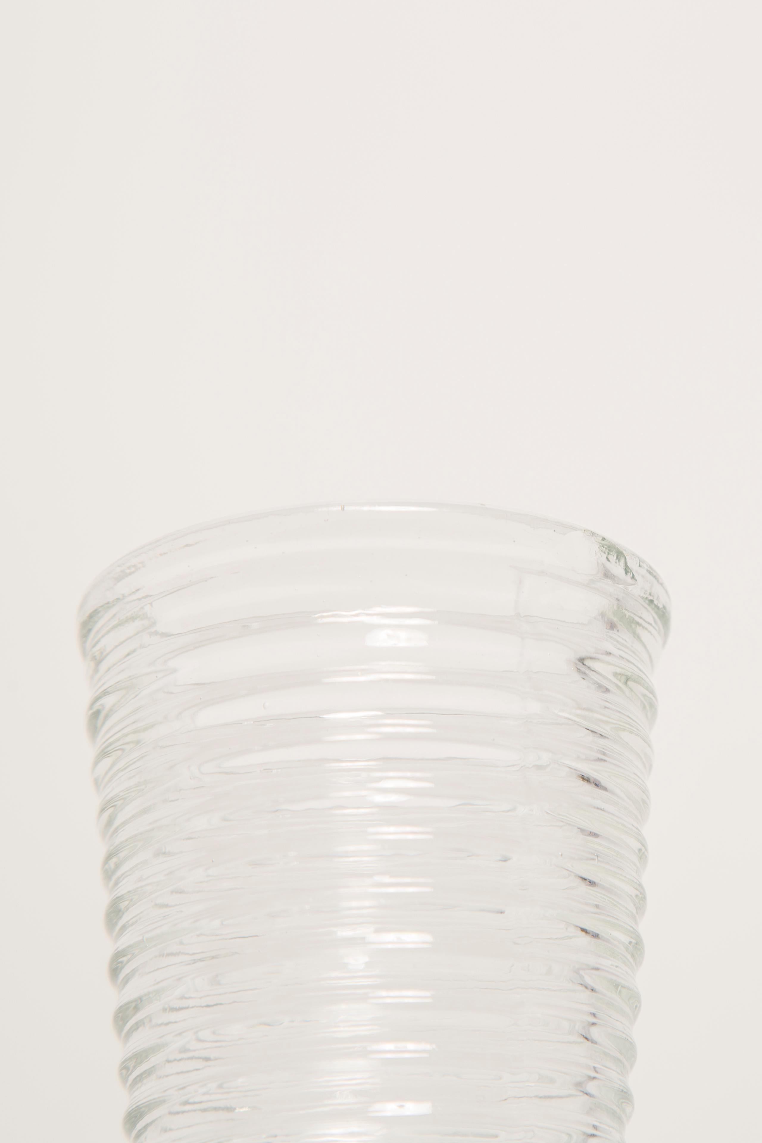 Midcentury Vintage Transparent Small Vase, Europe, 1960s For Sale 4