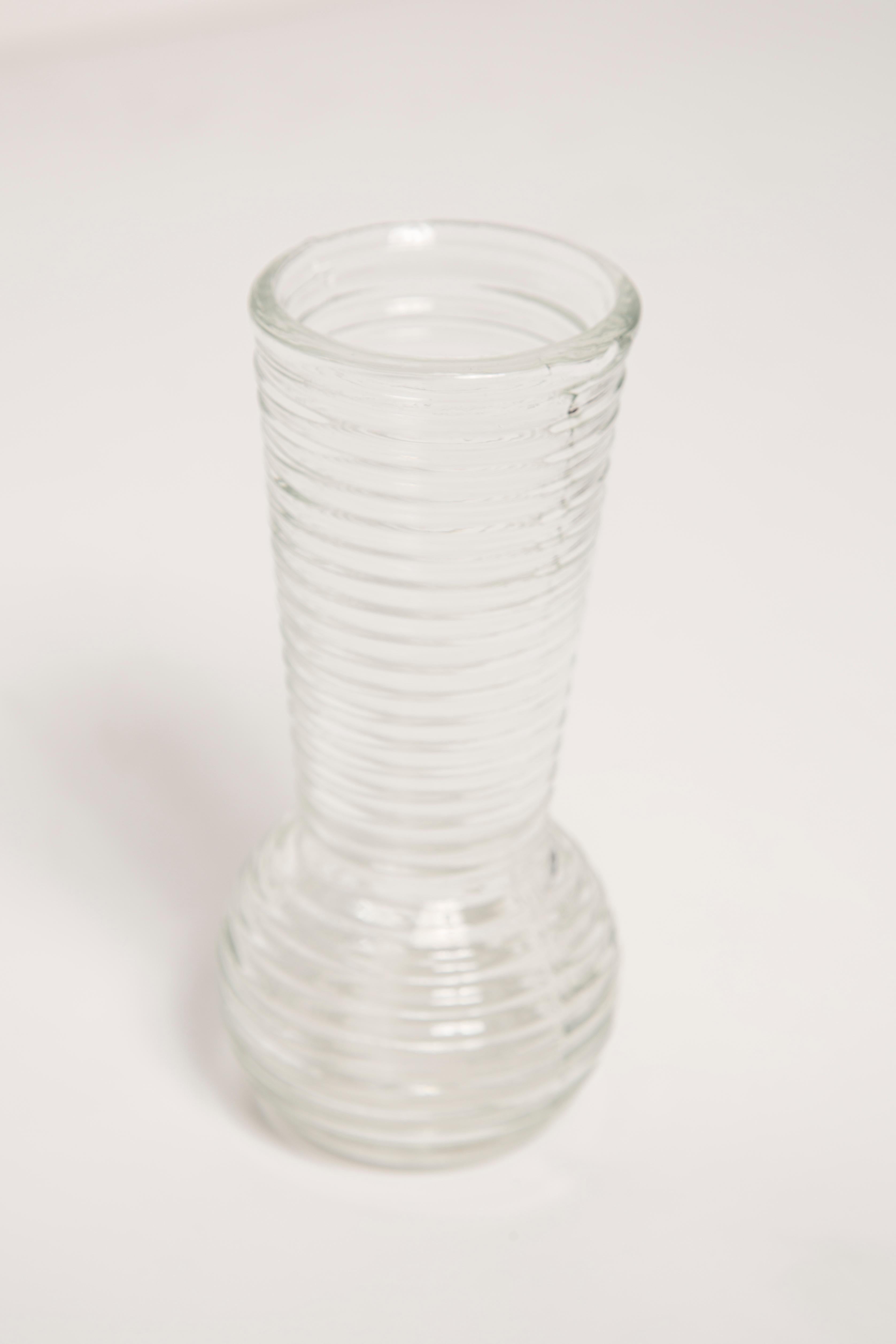Midcentury Vintage Transparent Small Vase, Europe, 1960s For Sale 5