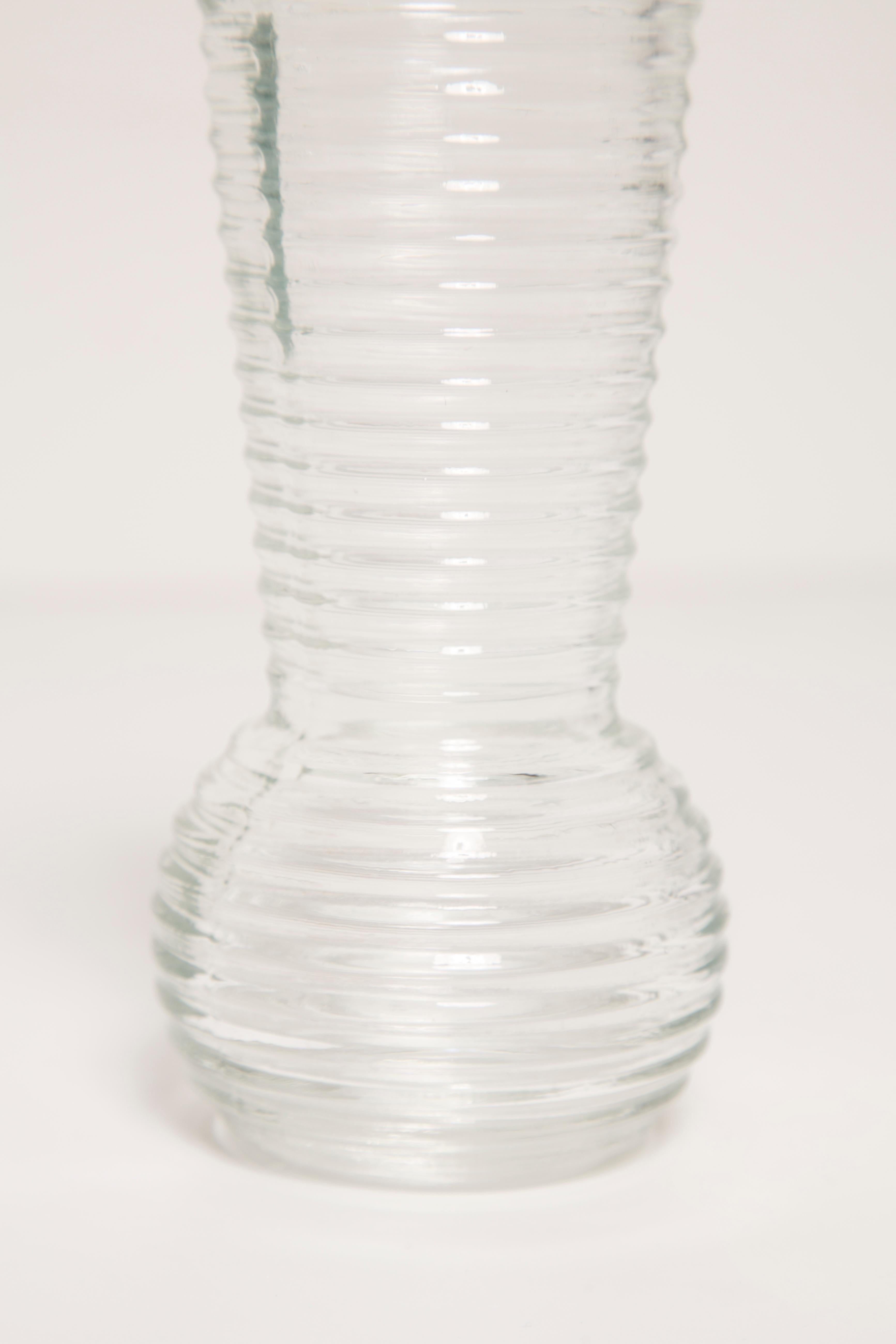 Midcentury Vintage Transparent Small Vase, Europe, 1960s For Sale 2