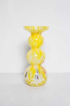 Midcentury Vintage Yellow Murano Vase, Italy, 1960s