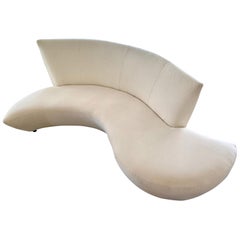 Midcentury Vladimir Kagan Bilbao Serpentine Curved Sofa