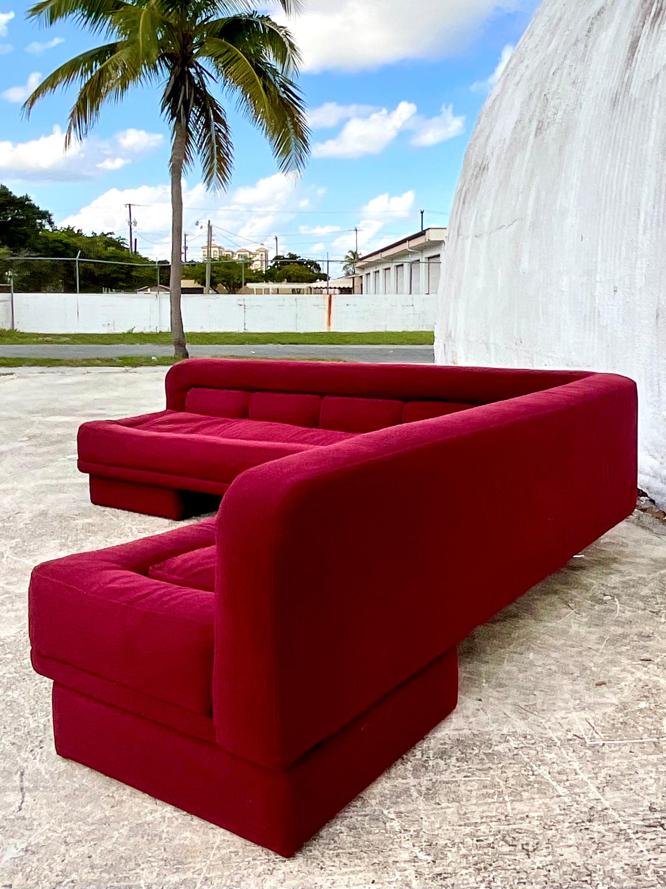 Mid-Century Modern Midcentury L Shaped Sofa