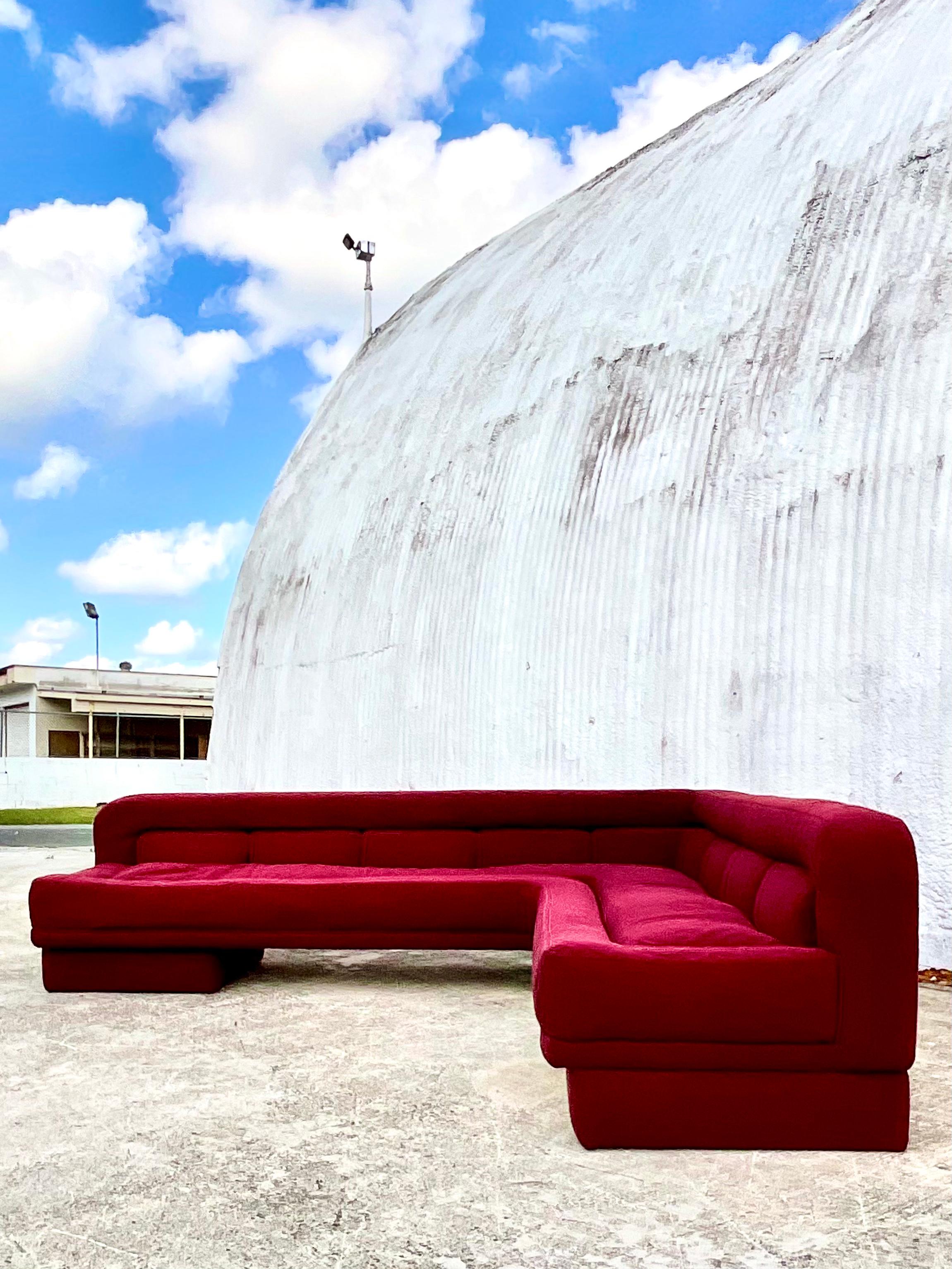 Late 20th Century Midcentury L Shaped Sofa