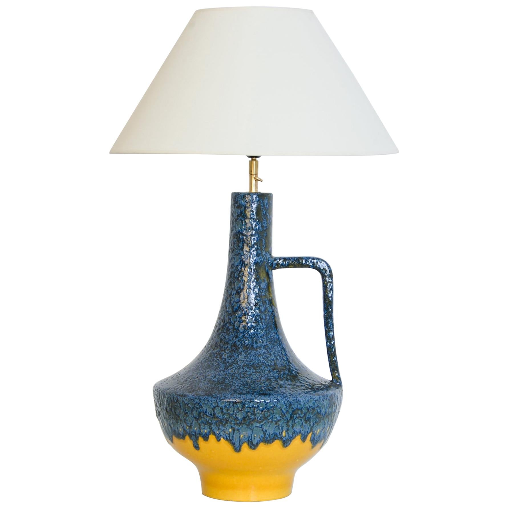 Midcentury W. Germany Ceramic Vase Table Lamp