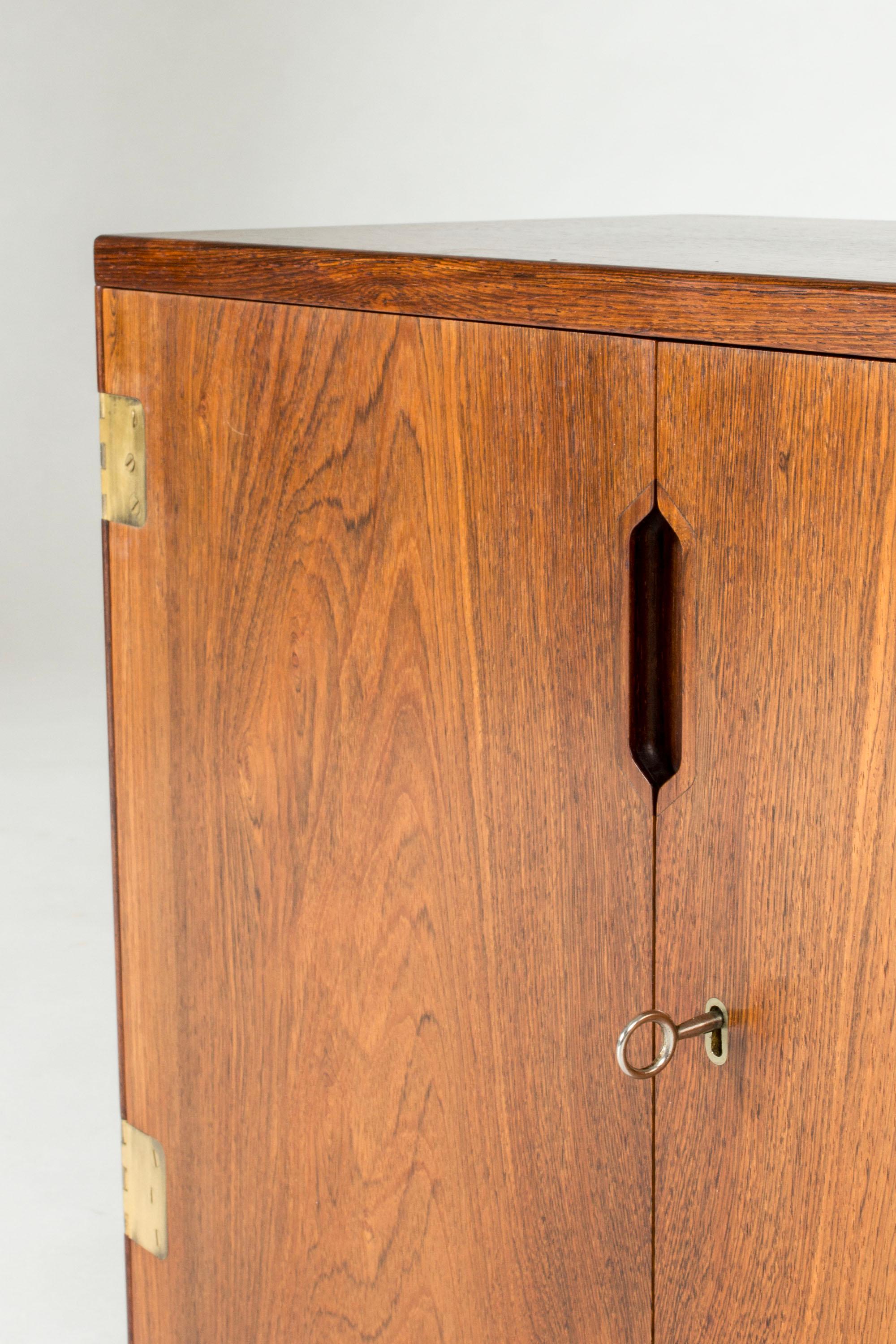 Scandinavian Modern Midcentury Wall Bar Cabinet by Svend Langkilde, Denmark, 1960s For Sale
