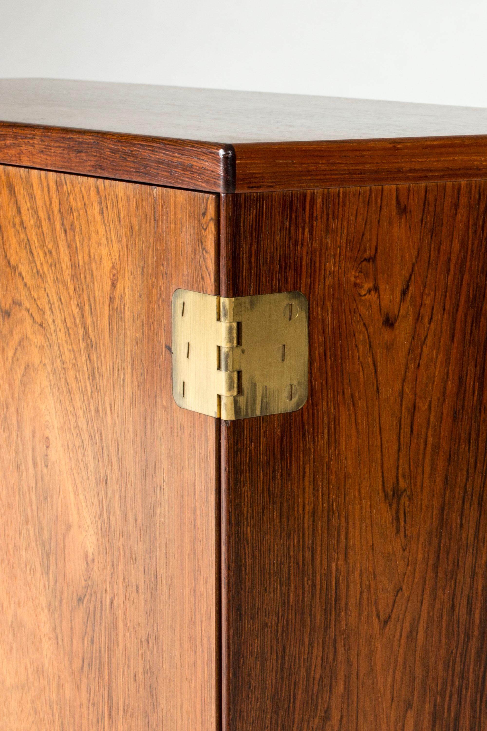 Midcentury Wall Bar Cabinet by Svend Langkilde, Denmark, 1960s In Good Condition For Sale In Stockholm, SE