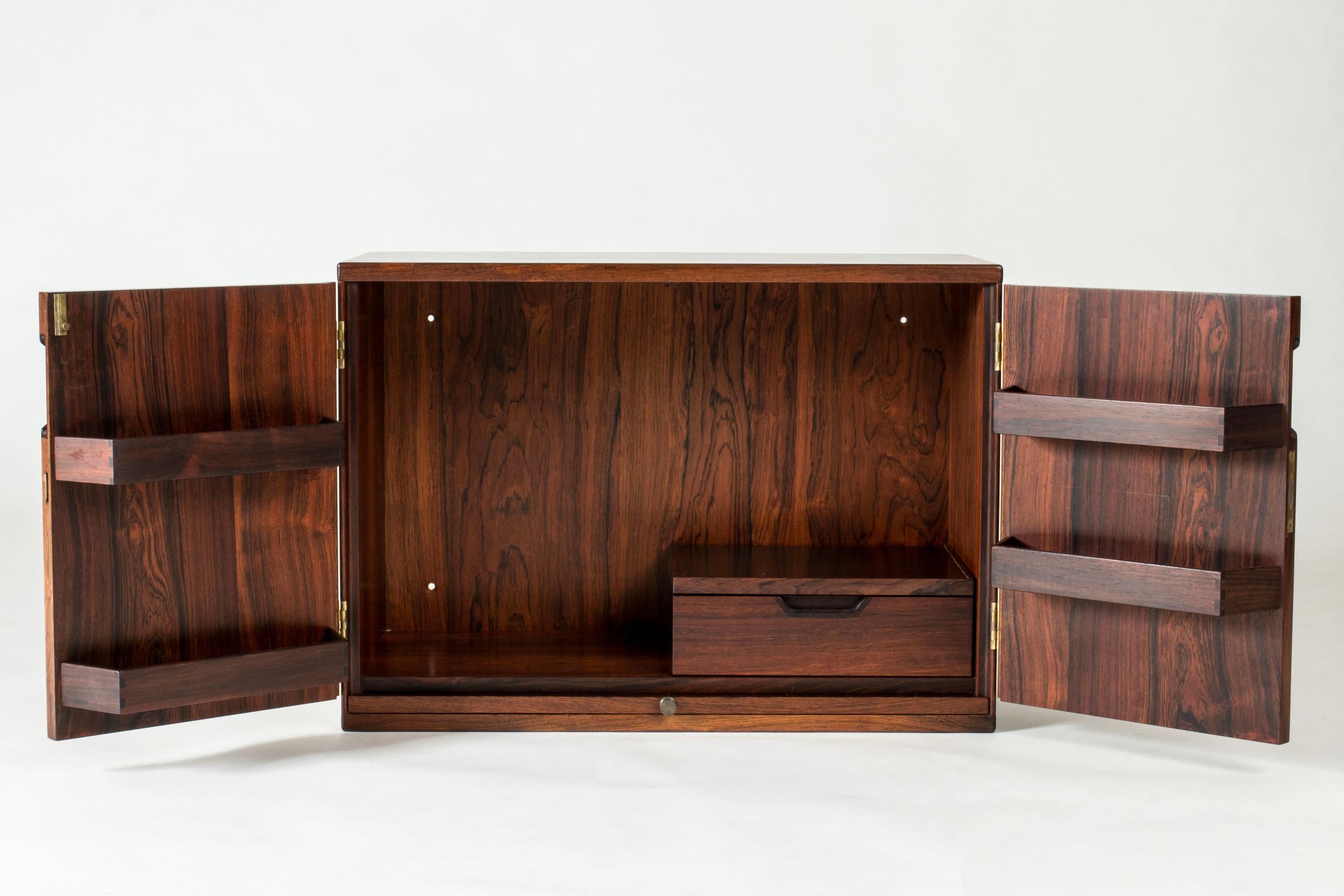 Midcentury Wall Bar Cabinet by Svend Langkilde, Denmark, 1960s For Sale 1