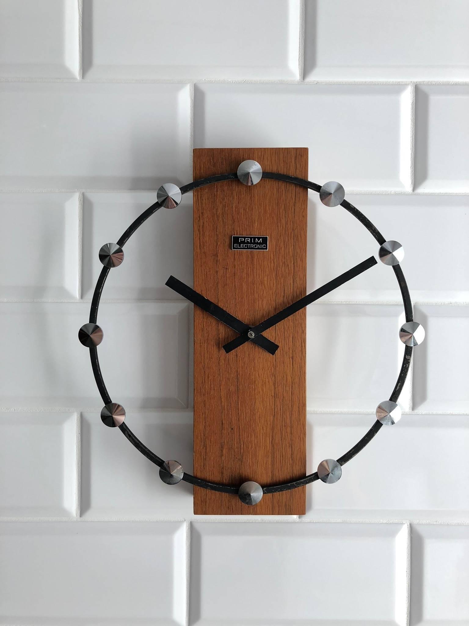 Midcentury Wall Clock by Prim 2