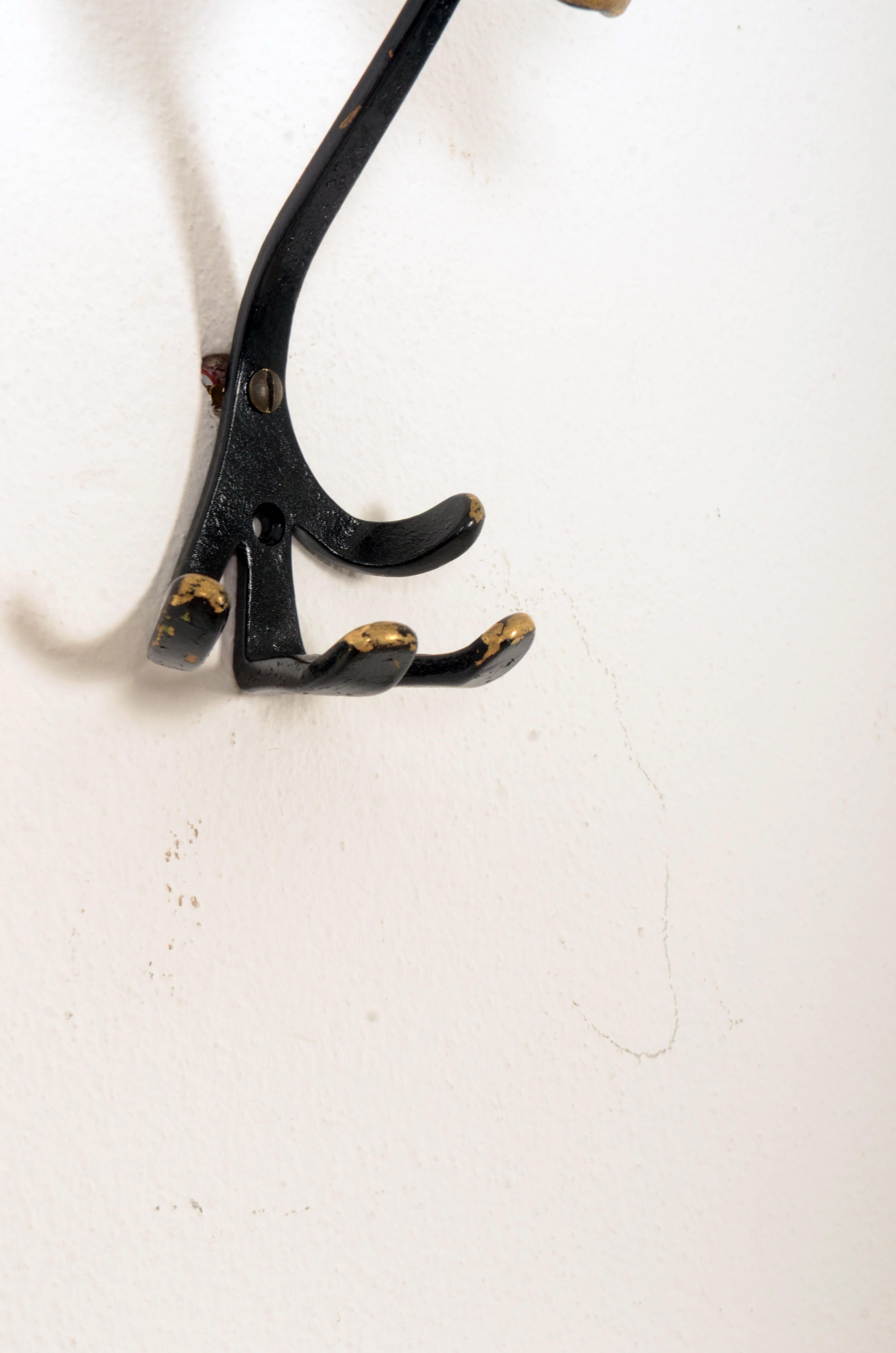 Brass Midcentury Wall Hook 