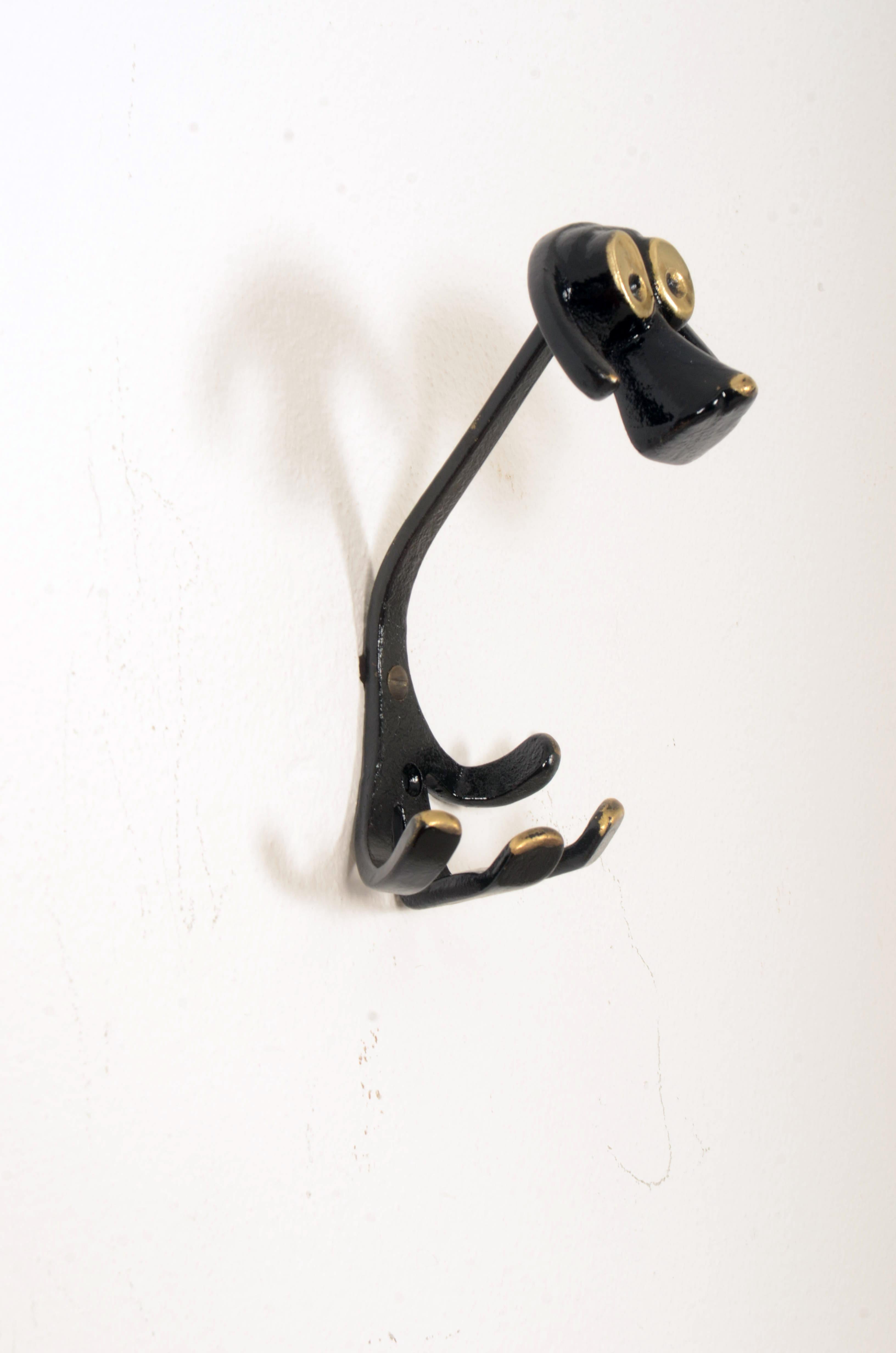 Ebonized Midcentury Wall Hook 