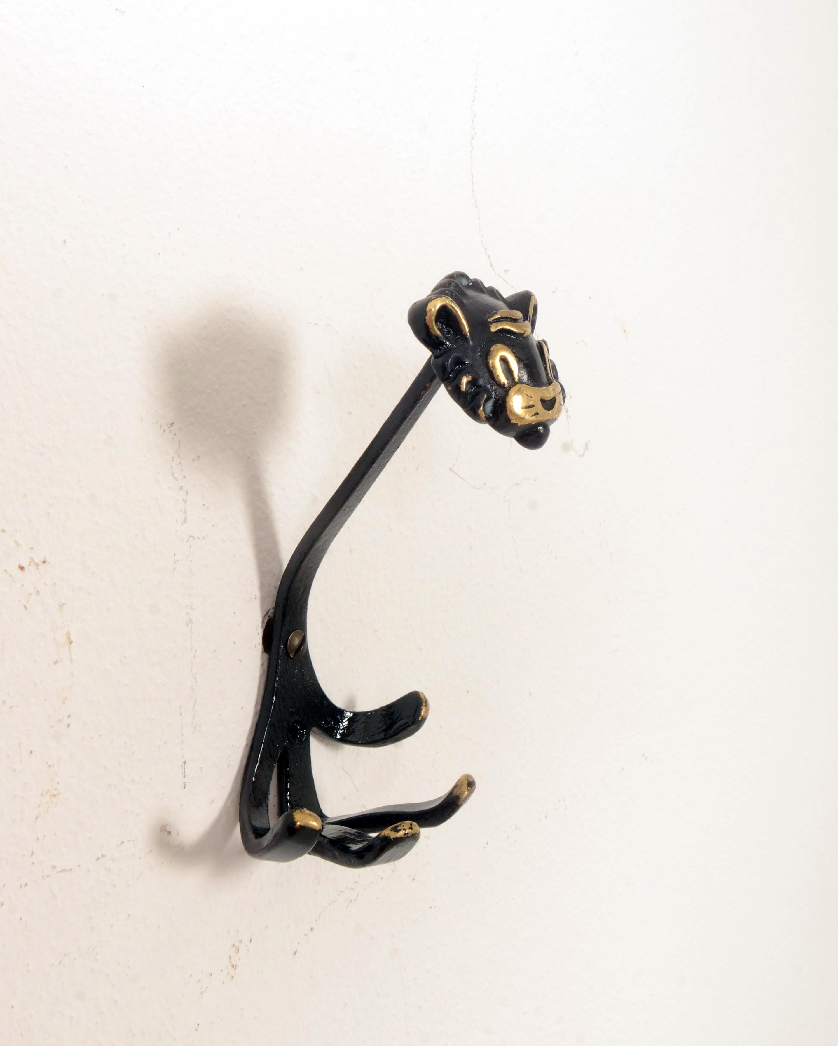 Ebonized Midcentury Wall Hook 