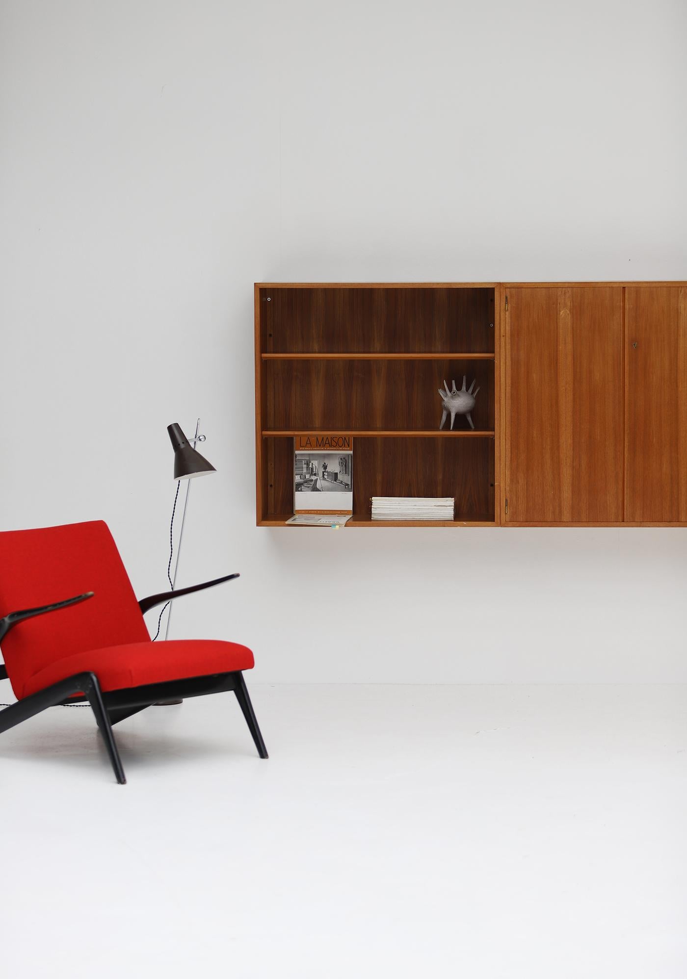 Armario de pared de mediados de siglo de Jos De Mey para Van den Berghe-Pauvers 1960 en venta 1