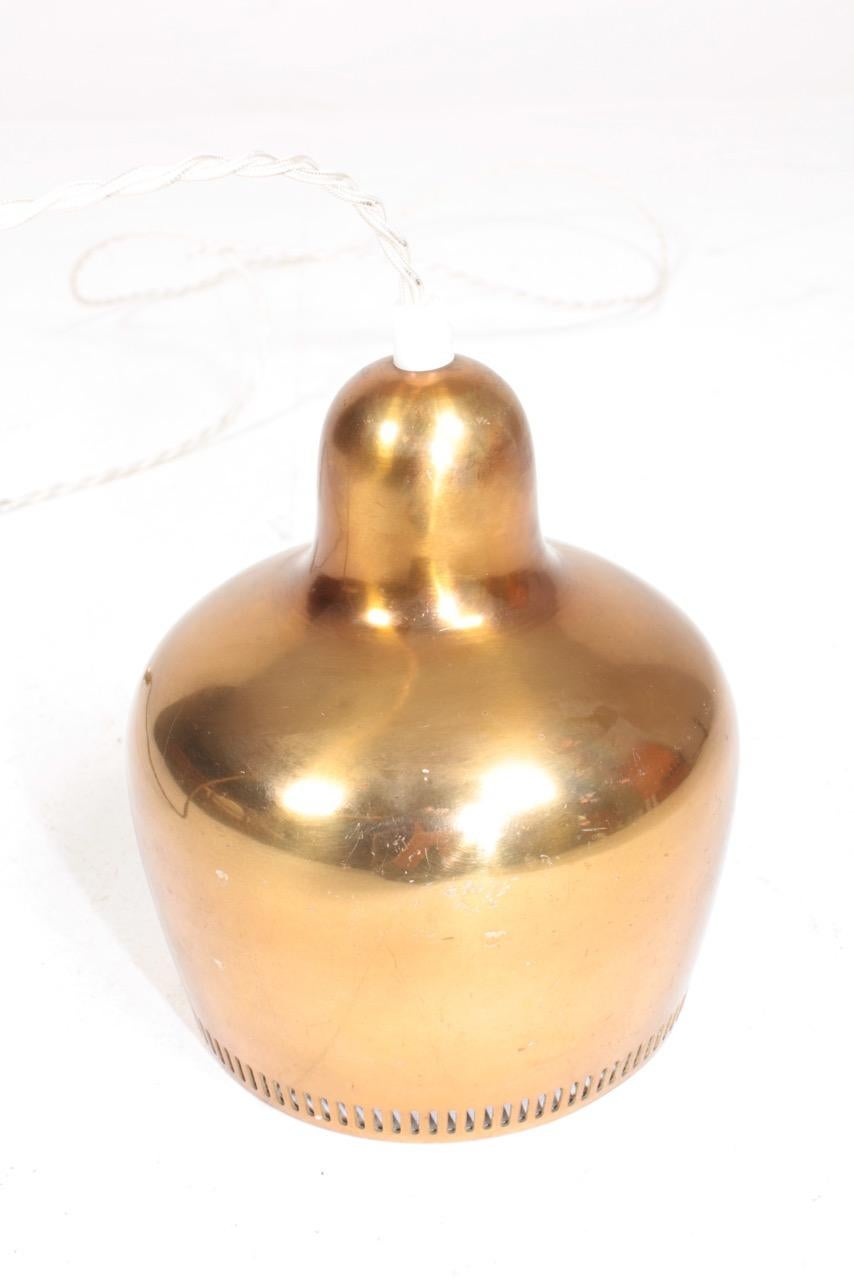 Scandinavian Modern Midcentury Wall Lamp in Brass by Alvar Aalto, 1960s