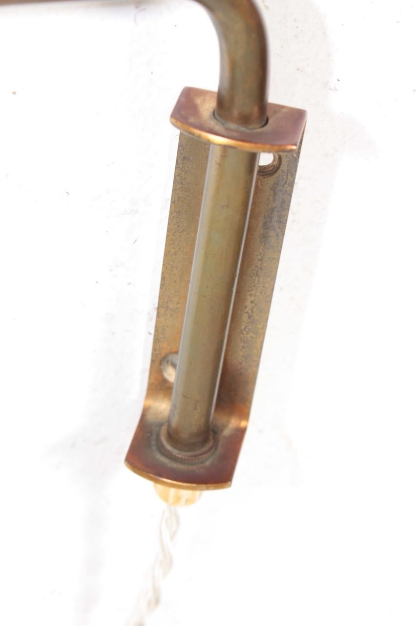 Midcentury Wall Lamp in Brass by Alvar Aalto, 1960s In Good Condition In Lejre, DK