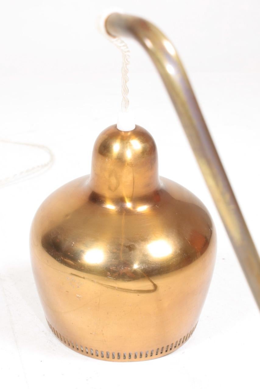 Midcentury Wall Lamp in Brass by Alvar Aalto, 1960s 1