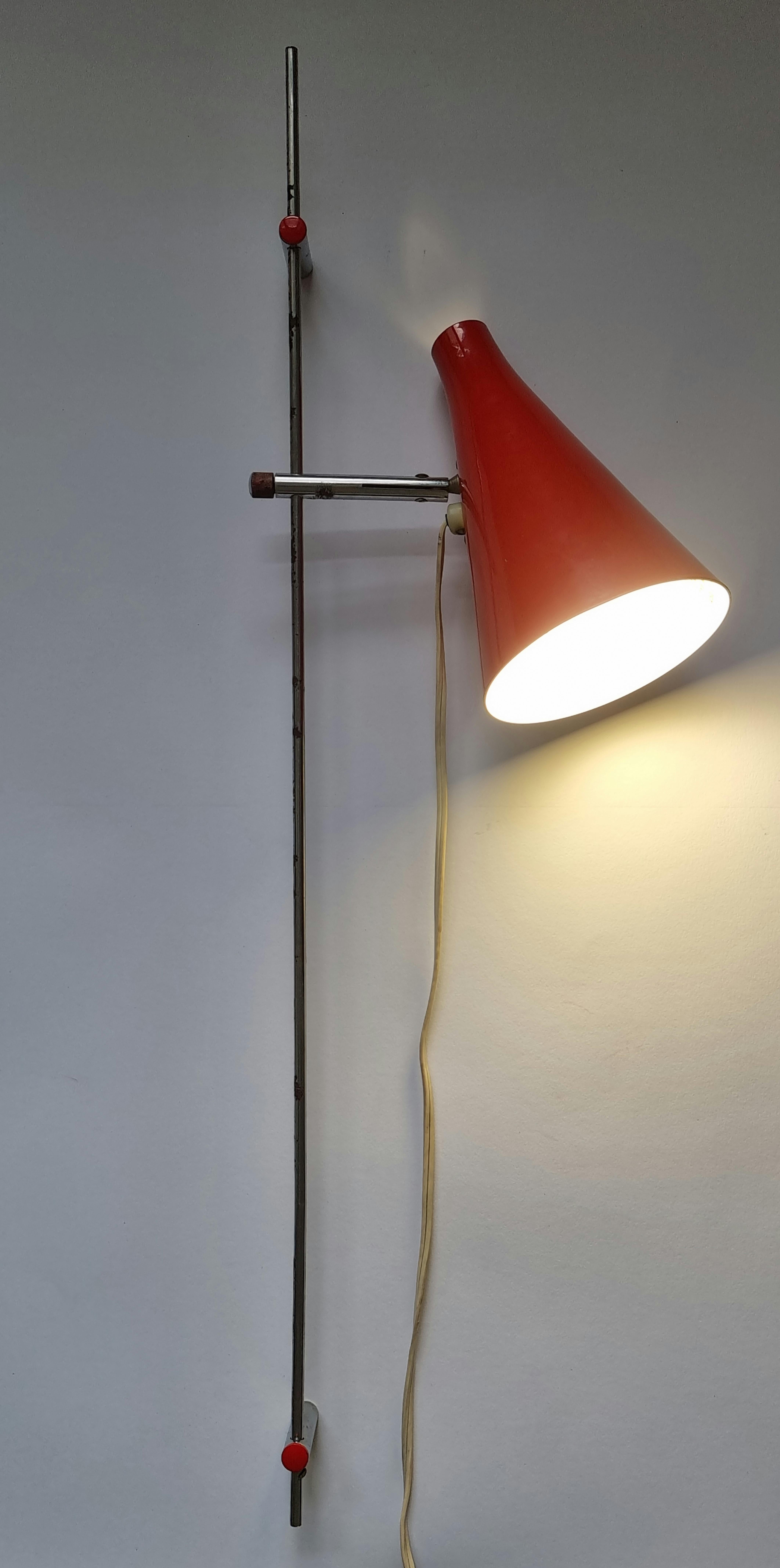 Midcentury Wall Lamp Lidokov, Josef Hurka, 1960s For Sale 8