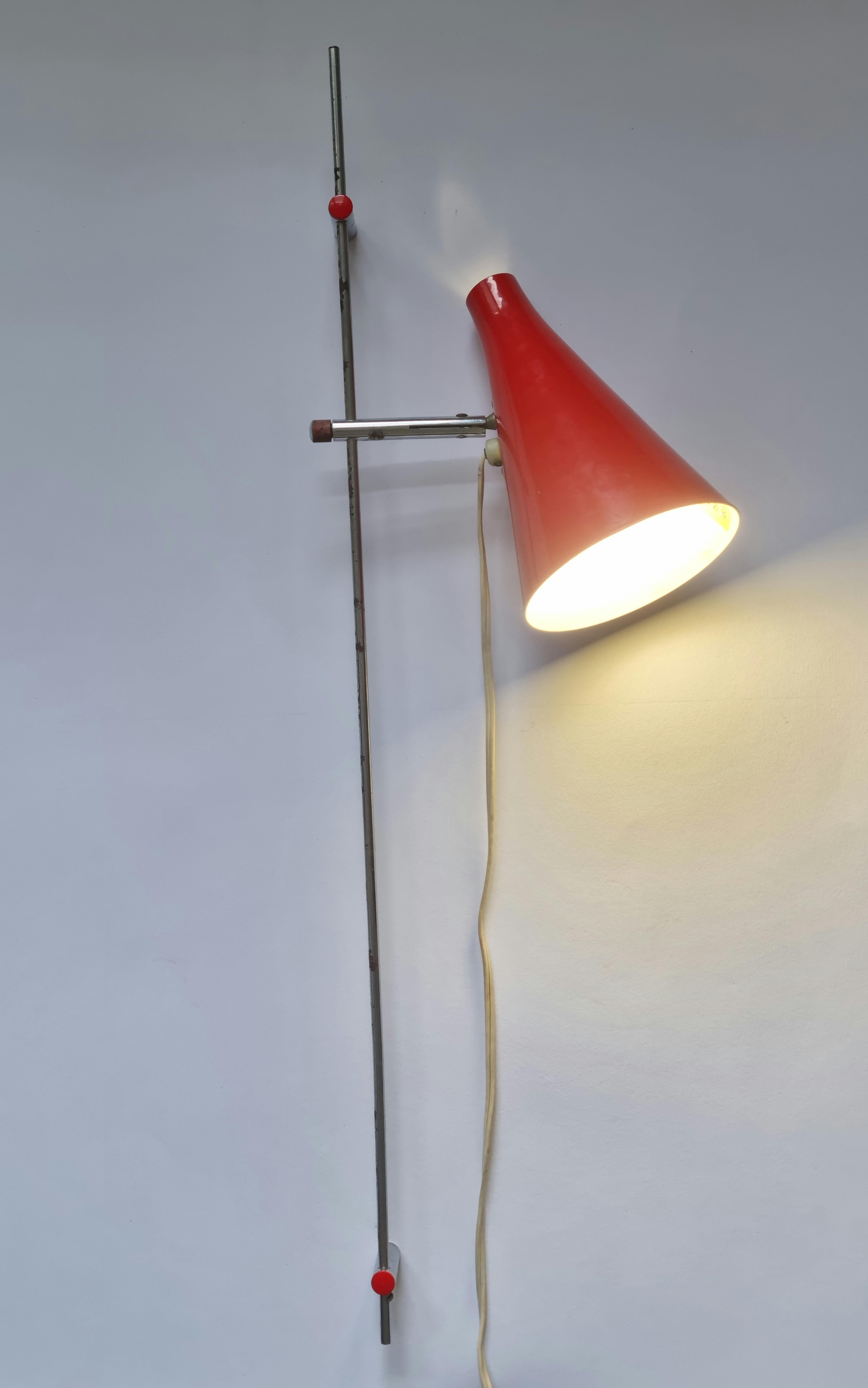 Midcentury Wall Lamp Lidokov, Josef Hurka, 1960s For Sale 9