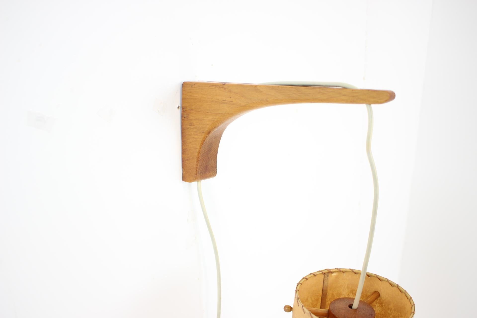 Wood Midcentury Wall Lamp/ ULUV, 1960s For Sale