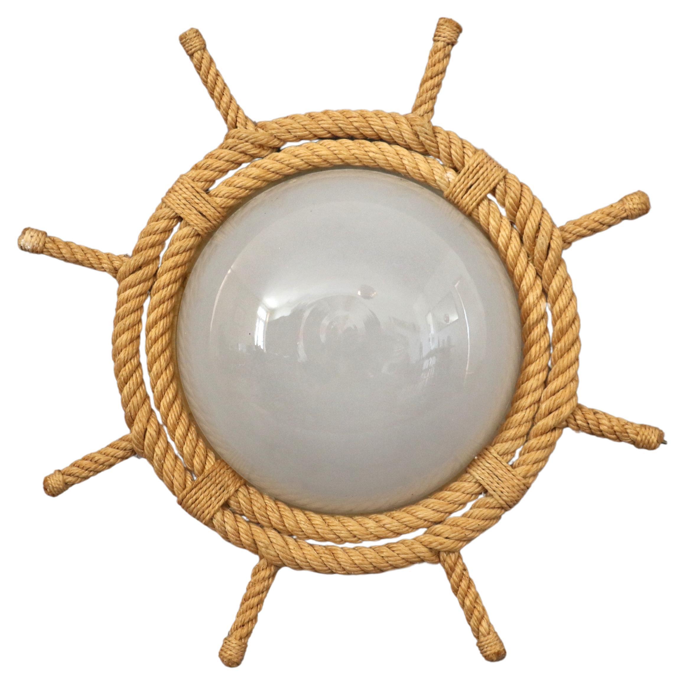 Applique di metà secolo "Sun" di Adrien Audoux and Frida Minet, circa 1960