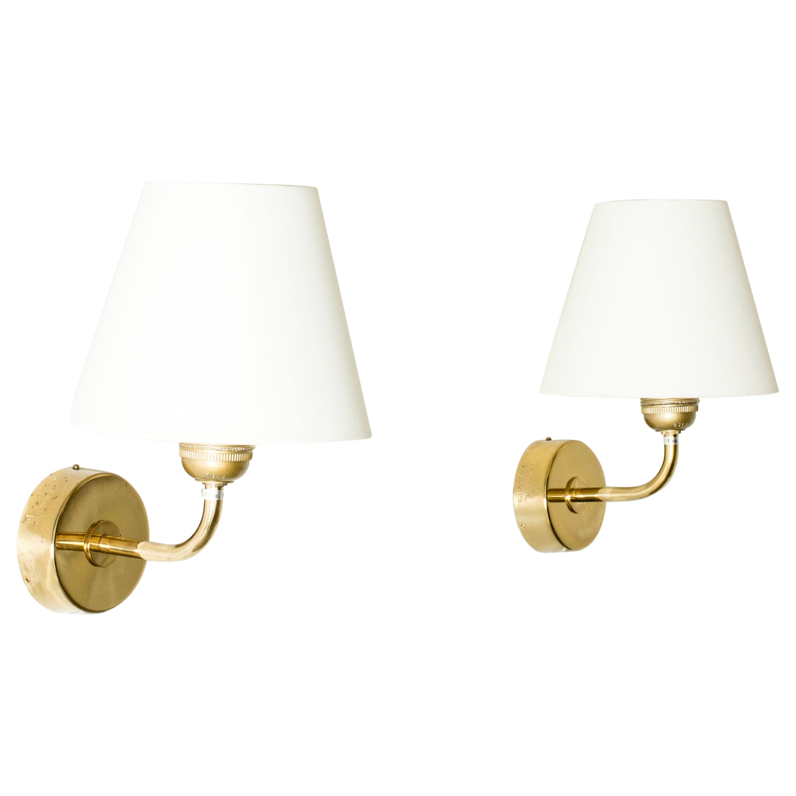 Midcentury Wall lights by Josef Frank, Svenskt Tenn, Sweden, 1950s