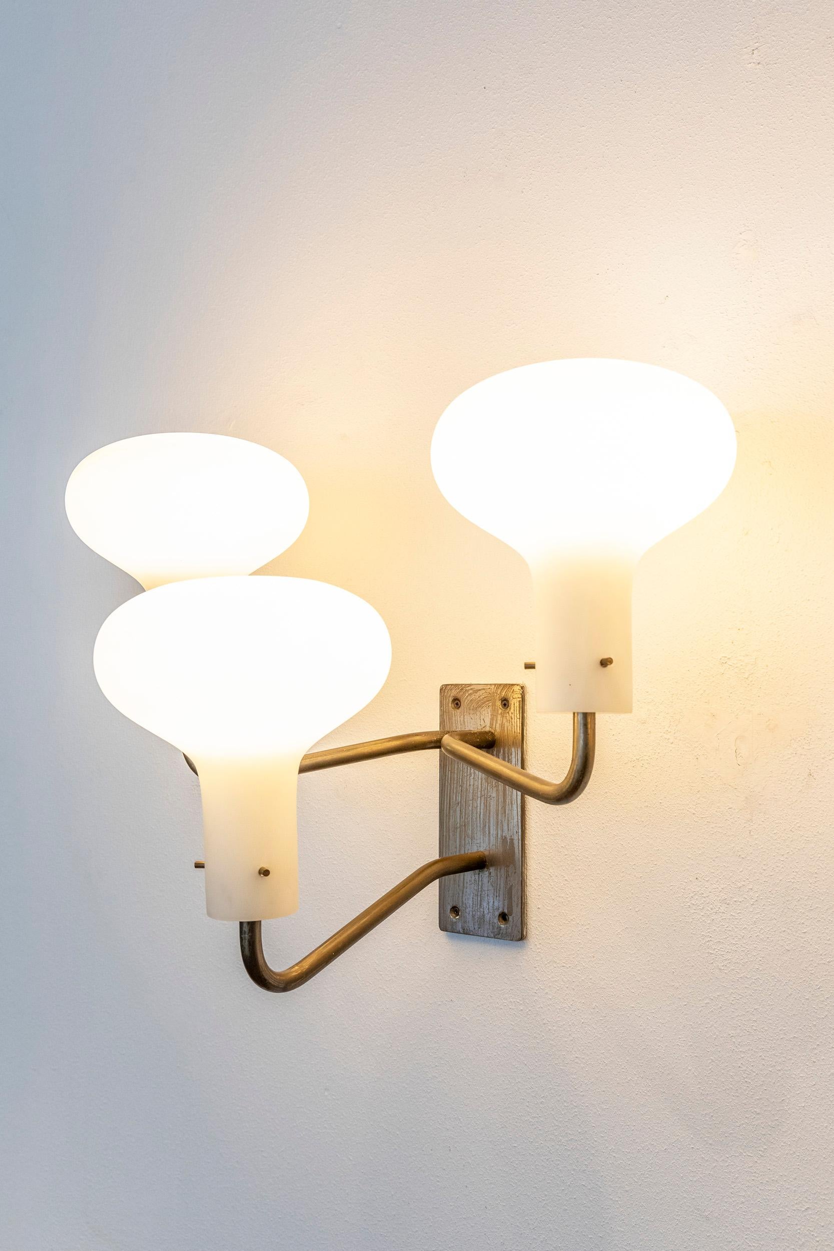 Midcentury wall lights model LP 12 by Ignazio Gardella for Azucena, signed 6