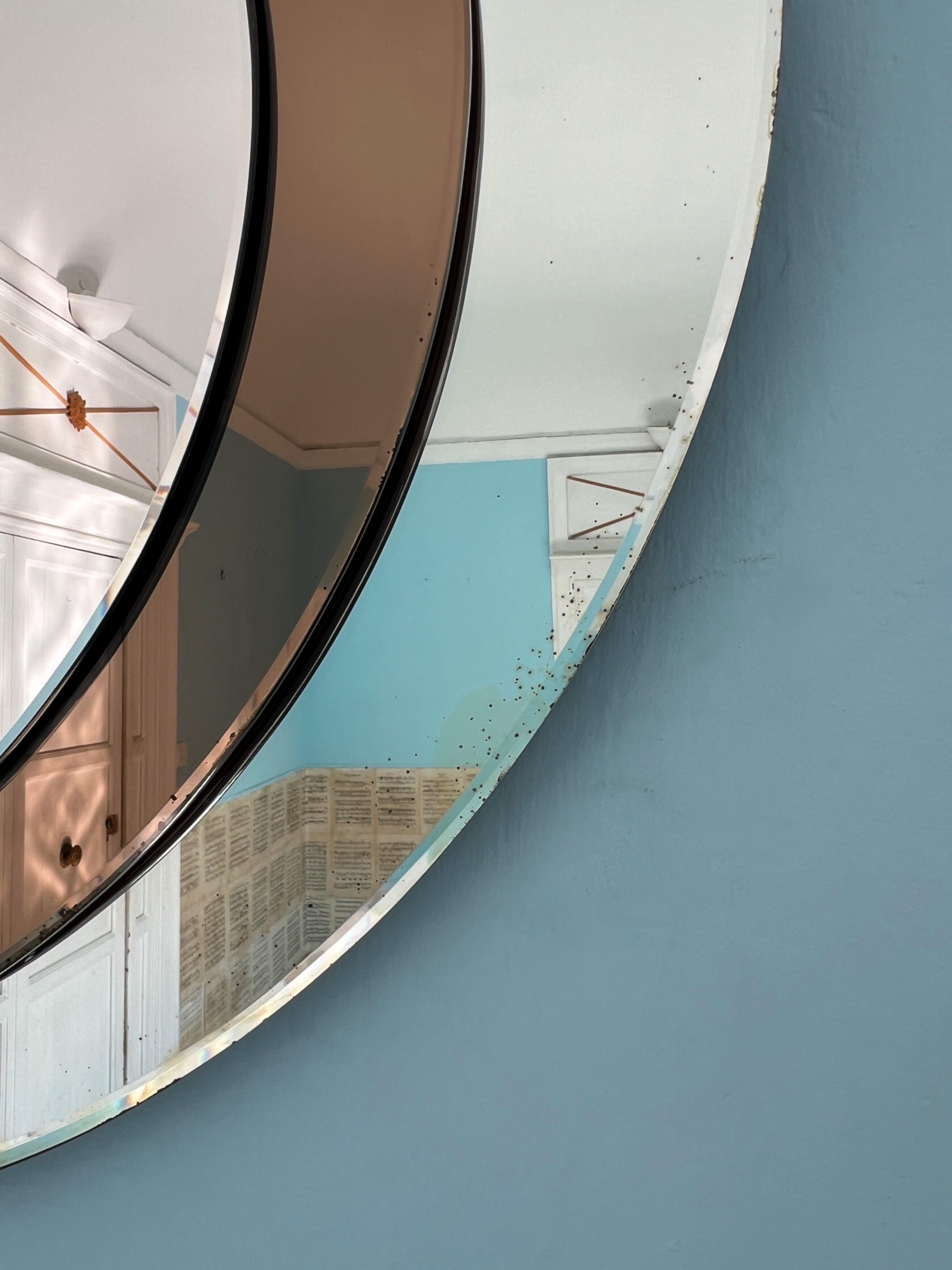 Miroir mural du milieu du siècle dernier conçu par Franz J. Sartori pour Cristal Arte en vente 2