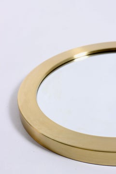 Midcentury Wall Mirror in Brass, Made in Sweden, 1950s