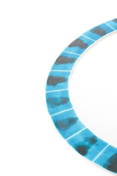 Midcentury Wall Mirror in Ceramic by Mogens Lund, Made in Denmark, 1960s