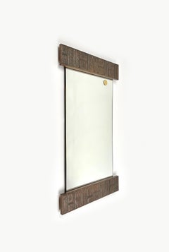 Mid-Century Wall Mirror in Copper by Santambrogio & De Berti, Italy, 1960s