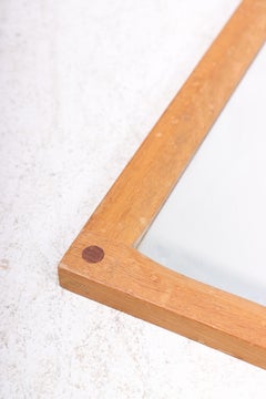 Midcentury Wall Mirror in Oak by Aksel Kjersgaard, Danish Modern, 1960s
